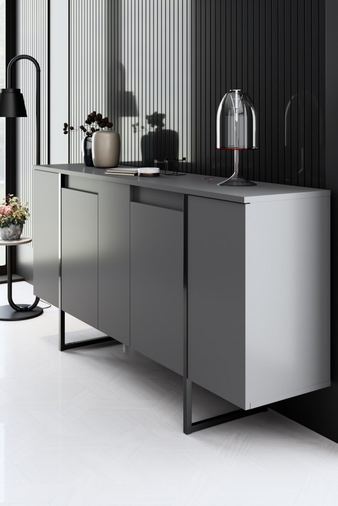 Living Room Furniture Set Luxe - Anthracite, Black (obrázek 9)