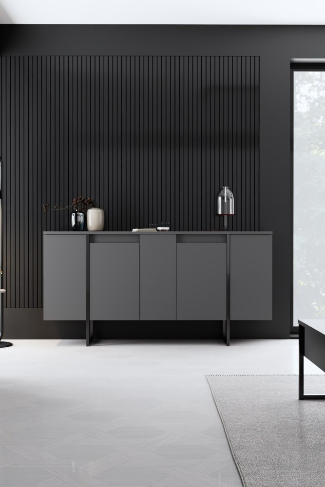 Living Room Furniture Set Luxe - Anthracite, Black (obrázek 10)
