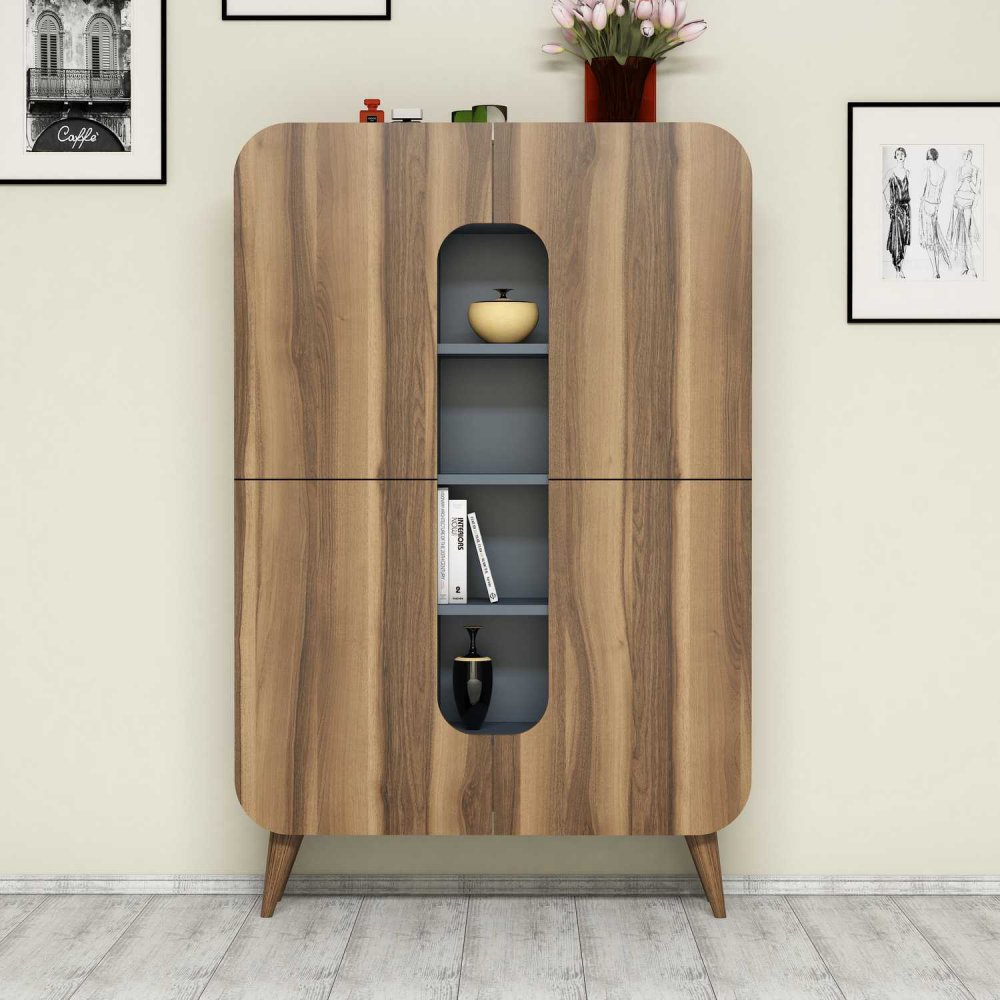 Víceúčelová skříňka Mine - Walnut, Blue (obrázek 4)