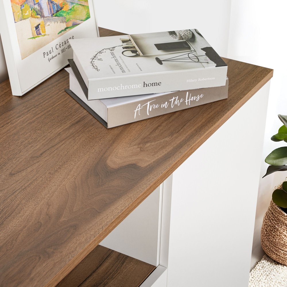 Konzolový stolek Arista - White, Walnut (obrázek 5)