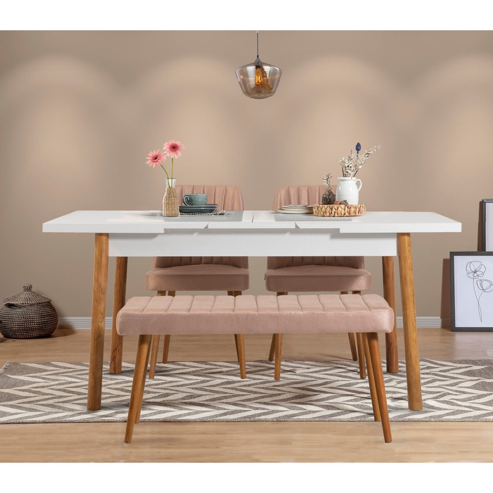 Extendable Dining Table Santiago Masa Atlantic White