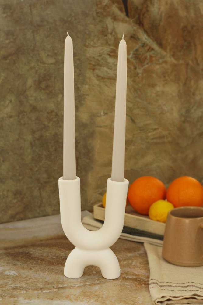 Súprava svietnikov (3 kusy) Two Arms - White