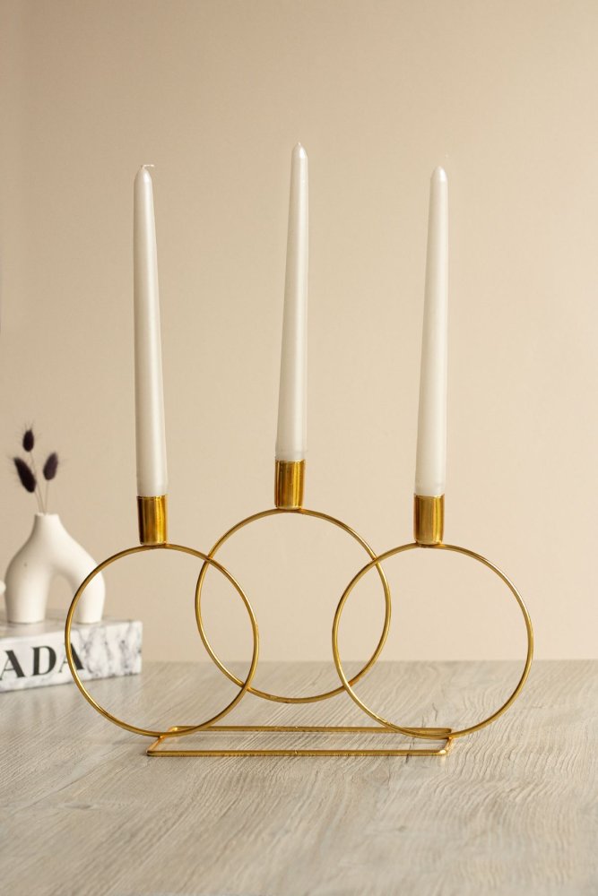 Svícen Circle - Gold