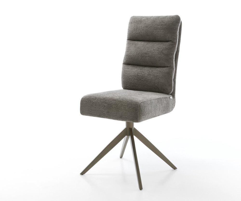 Jedálenská stolička Pela-Flex bouclé mäkký tmavobéžová krížová