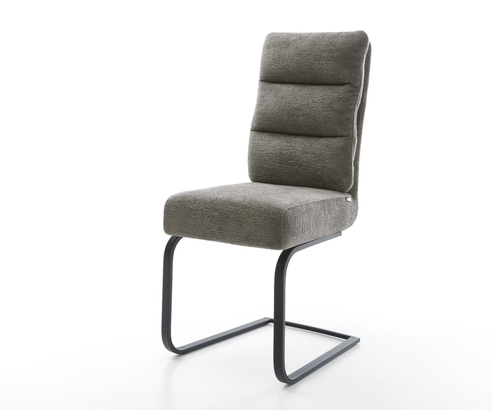 Konzolová jedálenská stolička Pela-Flex bouclé mäkký tmavobéžová