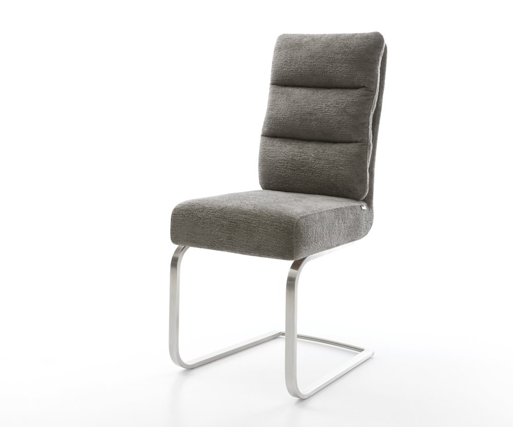 Konzolová jedálenská stolička Pela-Flex bouclé mäkký tmavobéžová