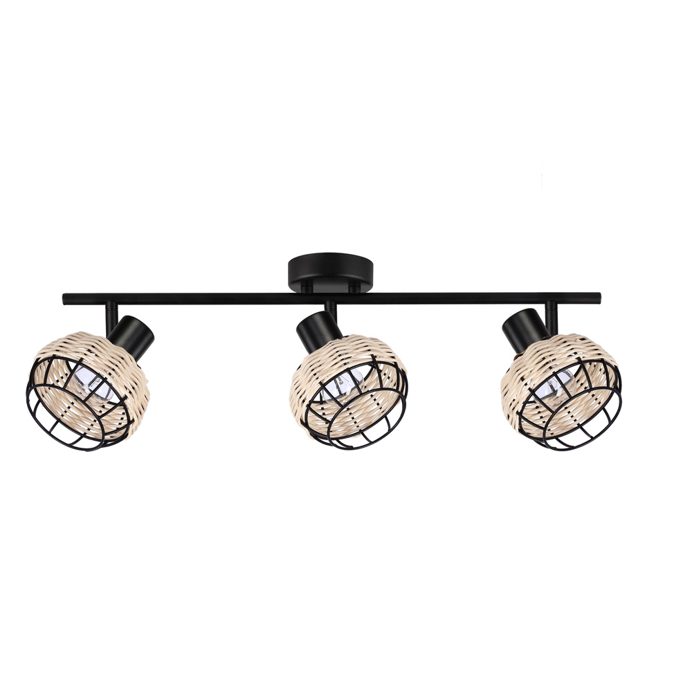 Juicy lampa sufitowa listwa czarny 3x40W E14 klosz czarny