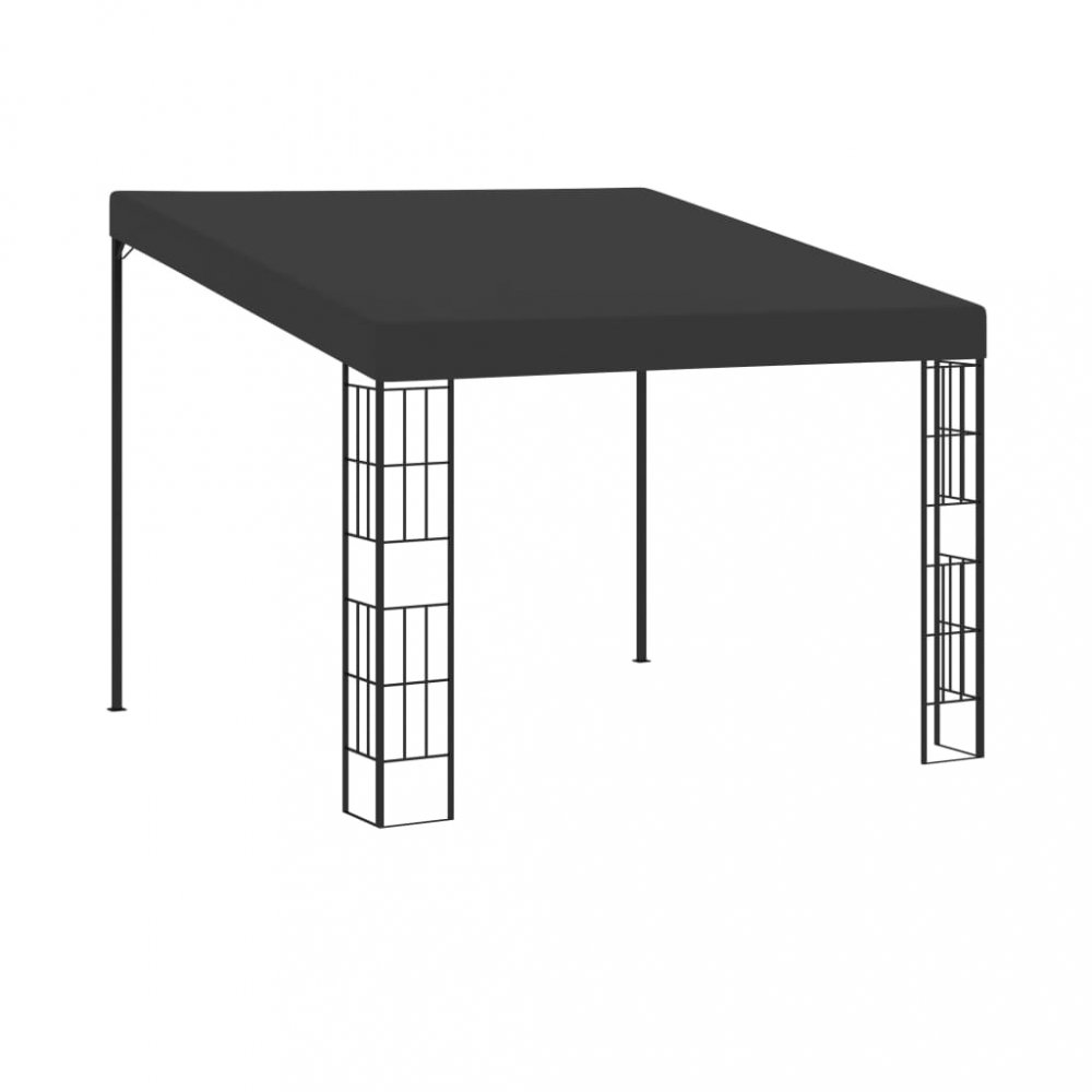 Zahradní altán ke zdi 3 x 3 m Dekorhome Antracit Obrázek
