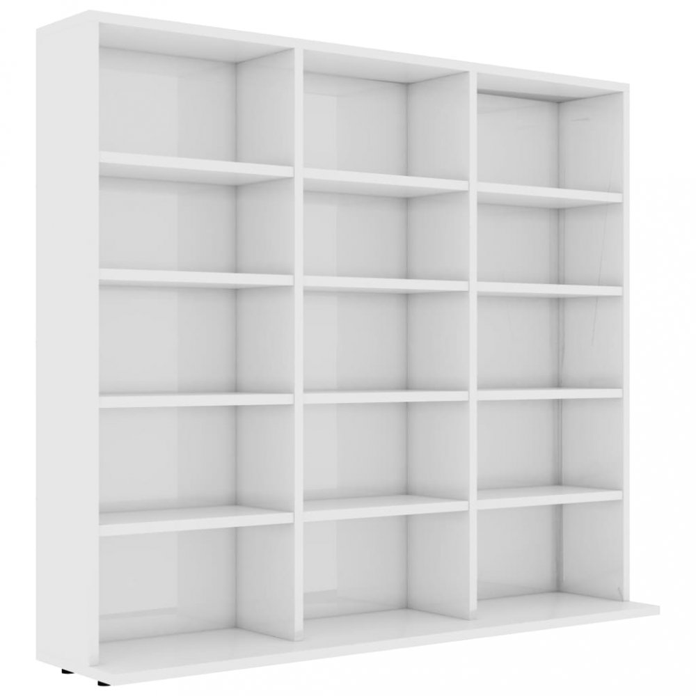 Regál s 15 policemi Dekorhome Bílá lesk