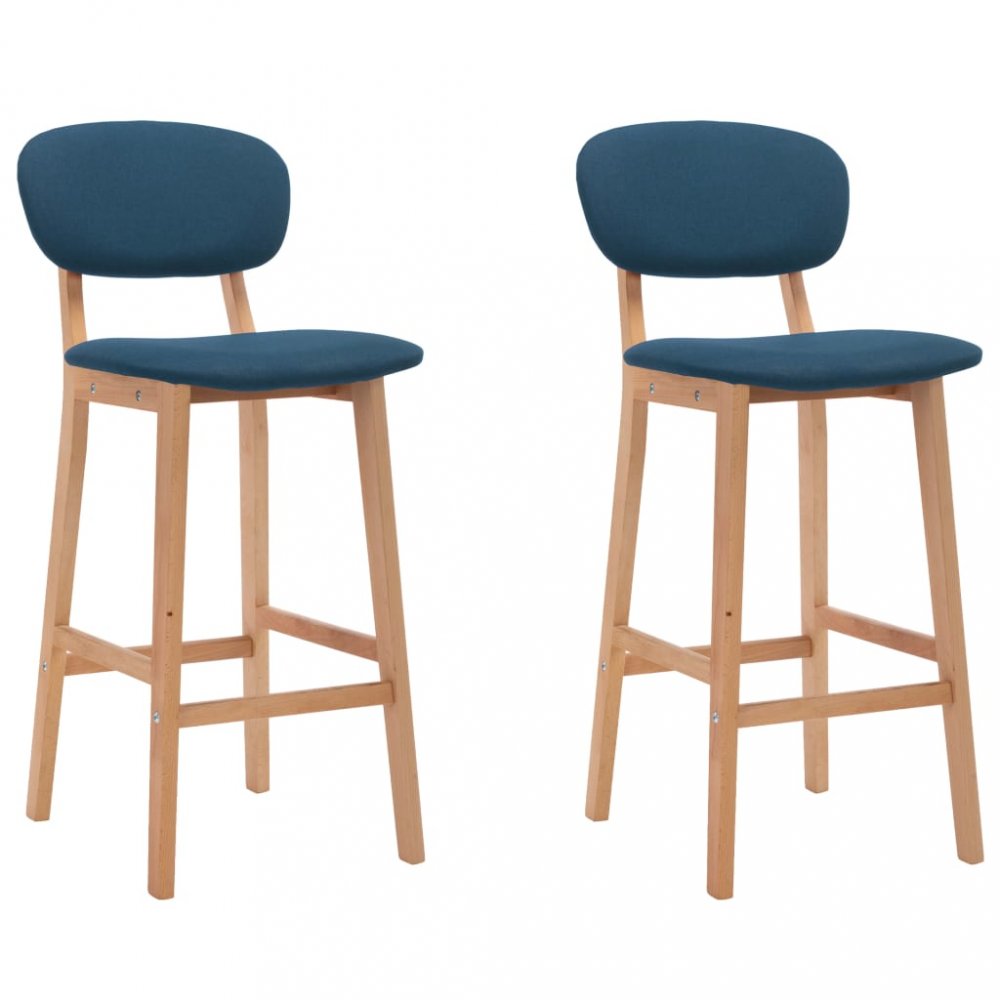 E-shop Barová židle 2 ks  Modrá,Barová židle 2 ks  Modrá