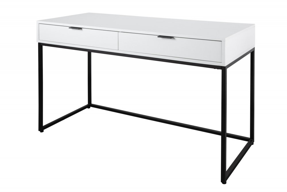 Psací stůl se šuplíky LITAI Dekorhome Bílá Obrázek