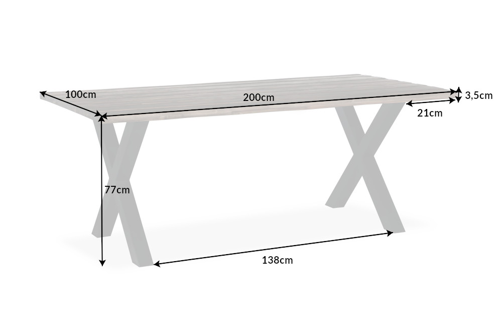 Jídelní stůl TALOS Dekorhome 200x100x77 cm