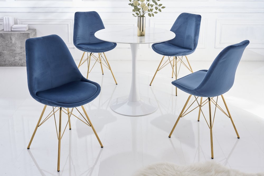 E-shop Jídelní židle 2 ks IKAROS  Modrá,Jídelní židle 2 ks IKAROS  Modrá