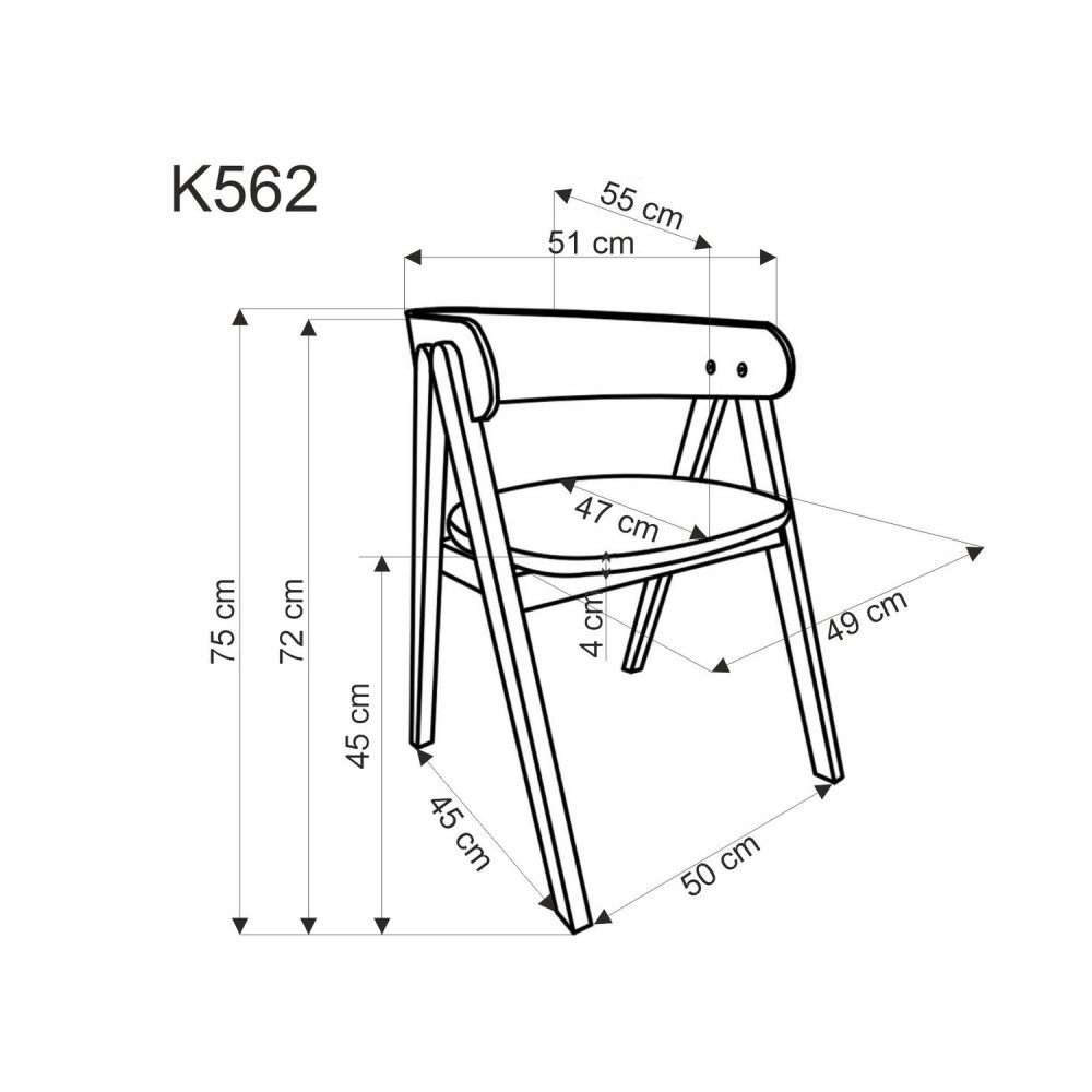 Jedálenská stolička K562 HALMAR