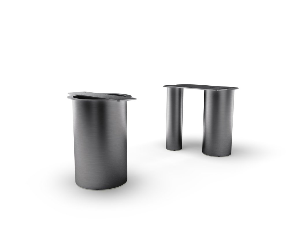 Podnož k jídelnímu stolu Troa nerezová ocel grafit pro stolové