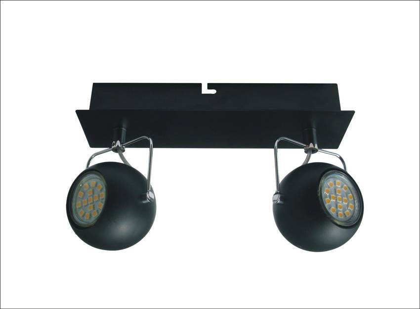 NÁSTENNÁ LAMPA TONY LED PÁSOK GU10 ČIERNA MATNÁ