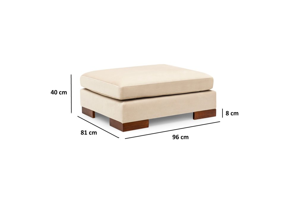Rohová sedací souprava Tulip Corner Right With Pouf - Beige (obrázek 3)