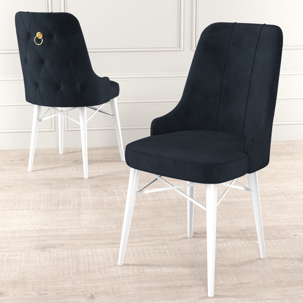 Sada židlí (4 kusy) Pare - Anthracite, White (obrázek 4)