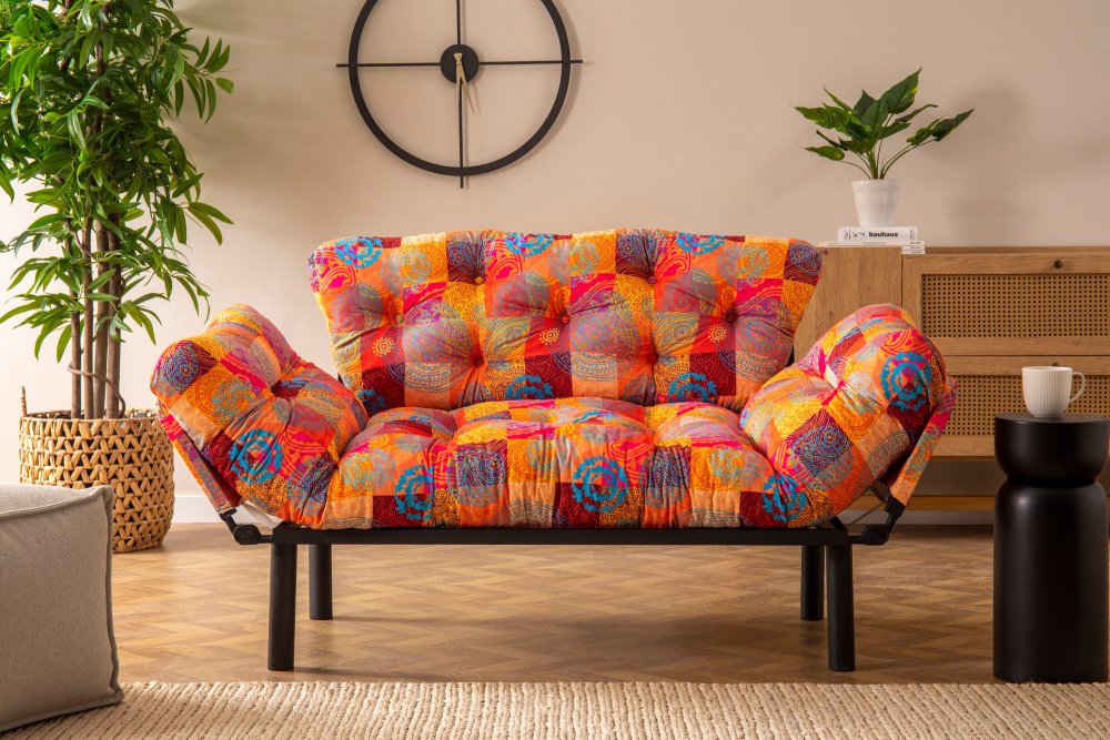 Dvoumístná rozkládací pohovka Nitta - Patchwork (obrázek 10)