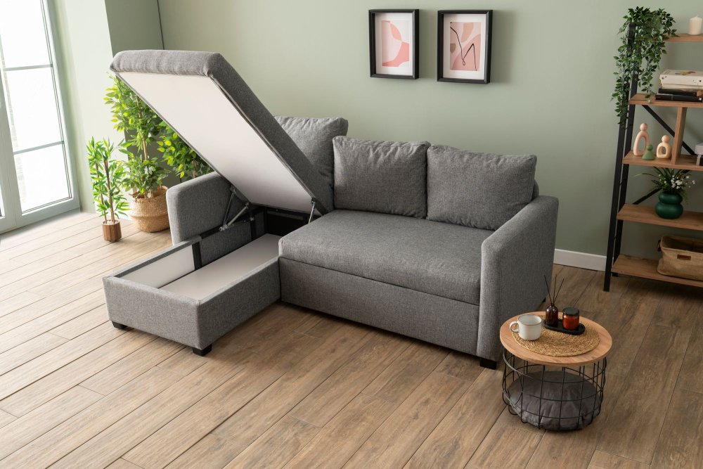 Rohová rozkládací pohovka Kado - Light Grey (obrázek 15)