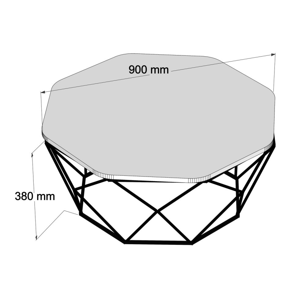 Konferenční stolek Diamond - White Marble (obrázek 3)
