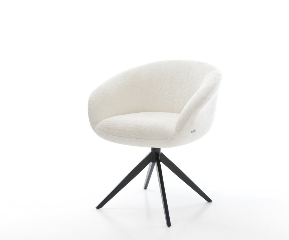 Jedálenská stolička Vinka-Flex s opierkami bouclé mäkký béžová krížová