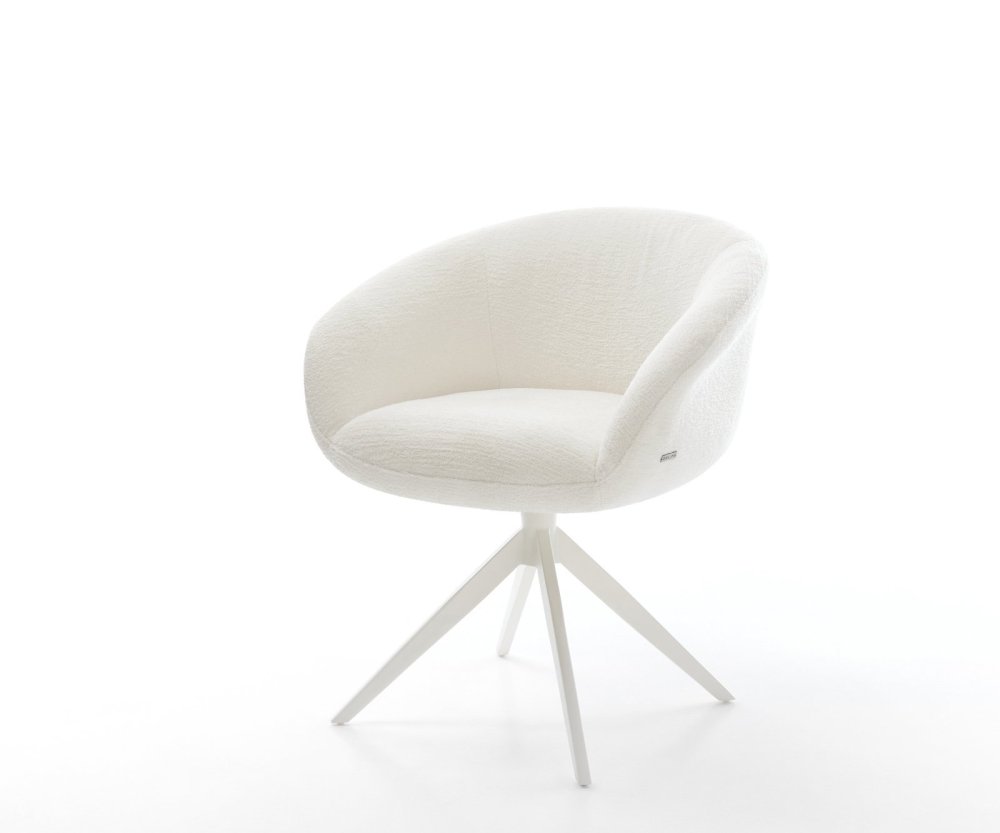 Jedálenská stolička Vinka-Flex s opierkami bouclé mäkký béžová krížová