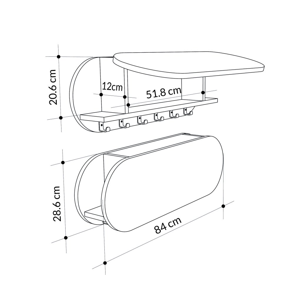 Coat Hanger Kroma Hanger - White (obrázek 3)