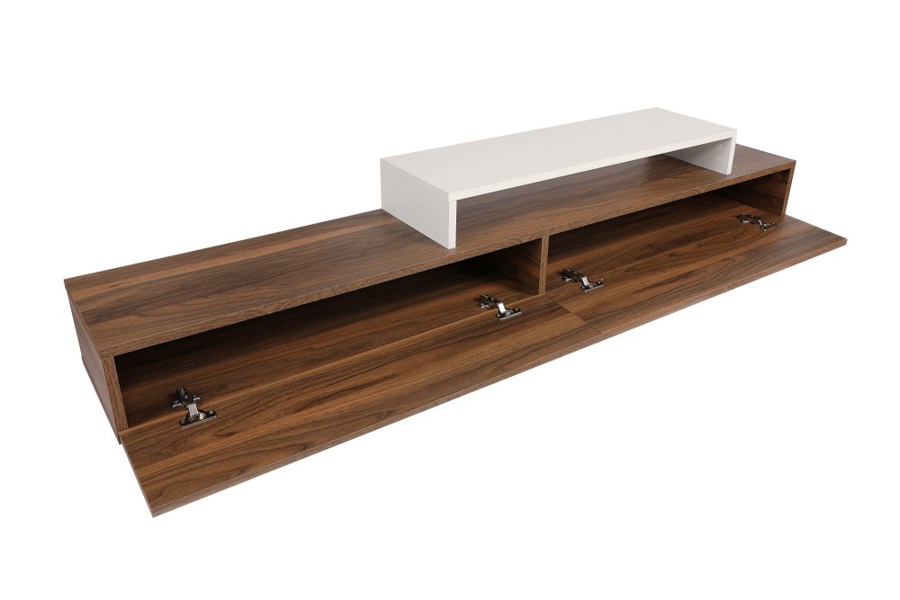 TV stěna / Sestava pod TV Nirvana - Teak, White (obrázek 6)