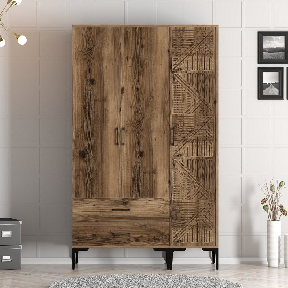 Šatní skříň Kumsal PT - Walnut (obrázek 7)