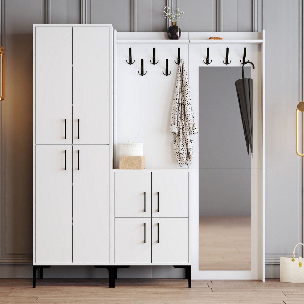 Předsíňová stěna Berlin ABC - White (obrázek 6)