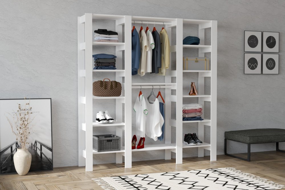 Šatníková skriňa City - White