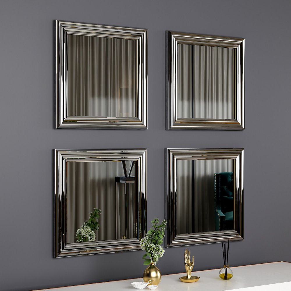 Mirror Set (4 Pieces) Loza - Silver (obrázek 5)