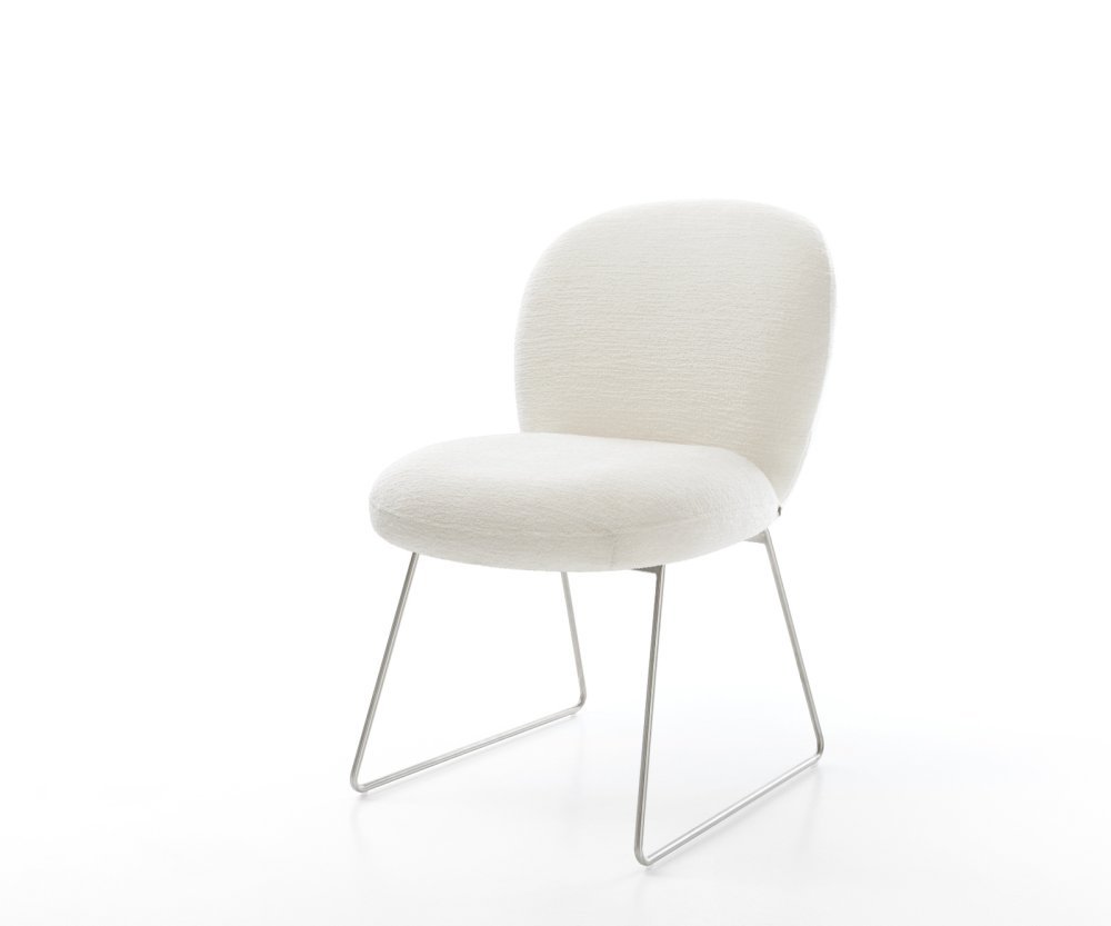 Jedálenská stolička Nube-Flex bouclé mäkký béžová tenká podstava