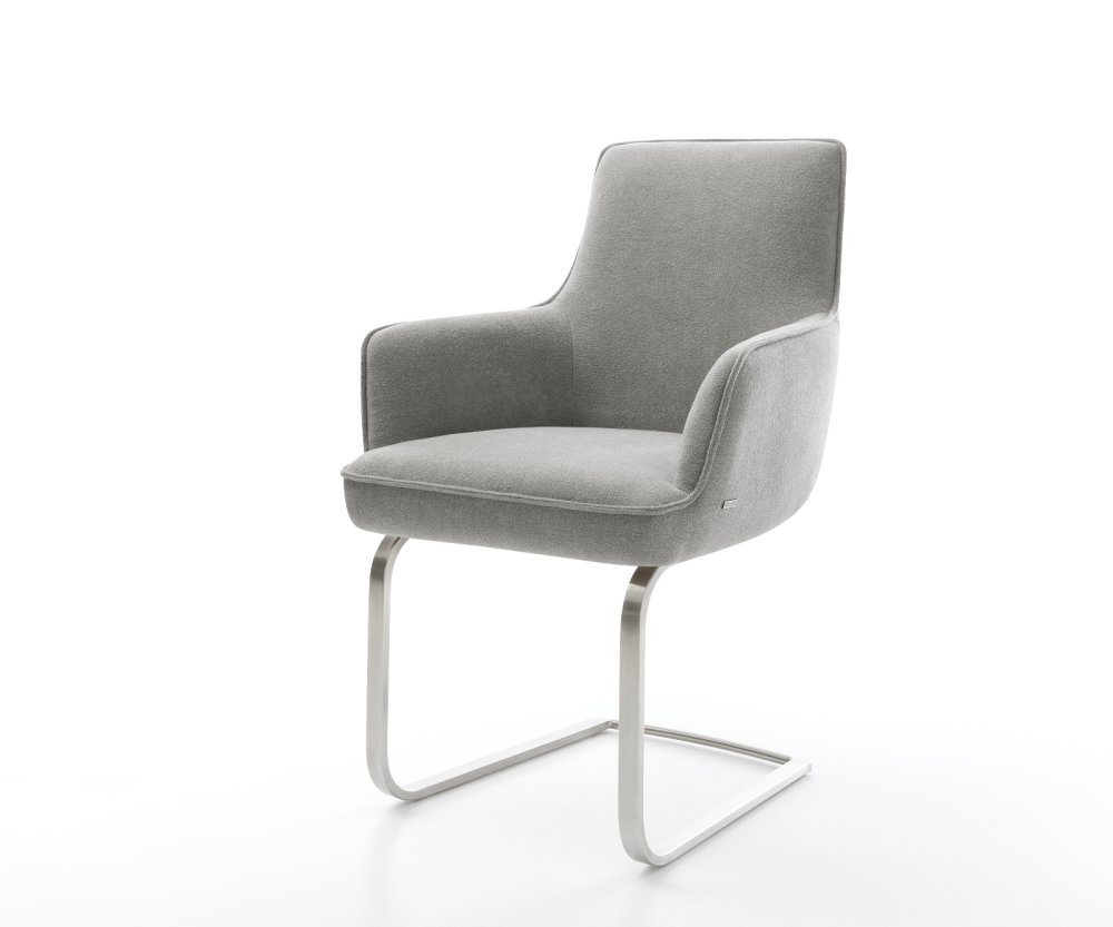 Konzolová jedálenská stolička Heira-Flex s opierkami texturovaná látka