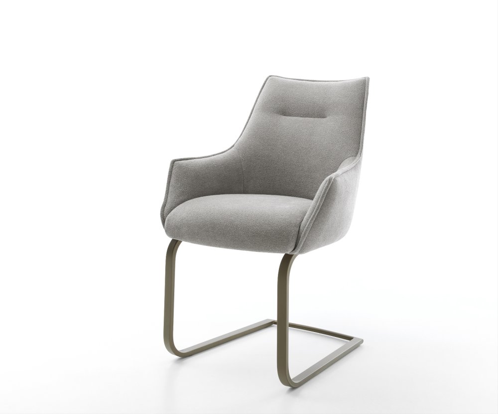 Konzolová podstava Alja-Flex s opierkami texturovaná látka mäkký sivá