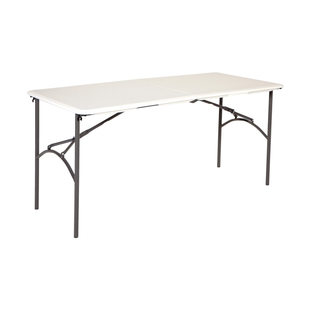 Skládací stůl 150 cm bílá / černá Dekorhome,Skládací stůl 150 cm bílá / černá Dekorhome
