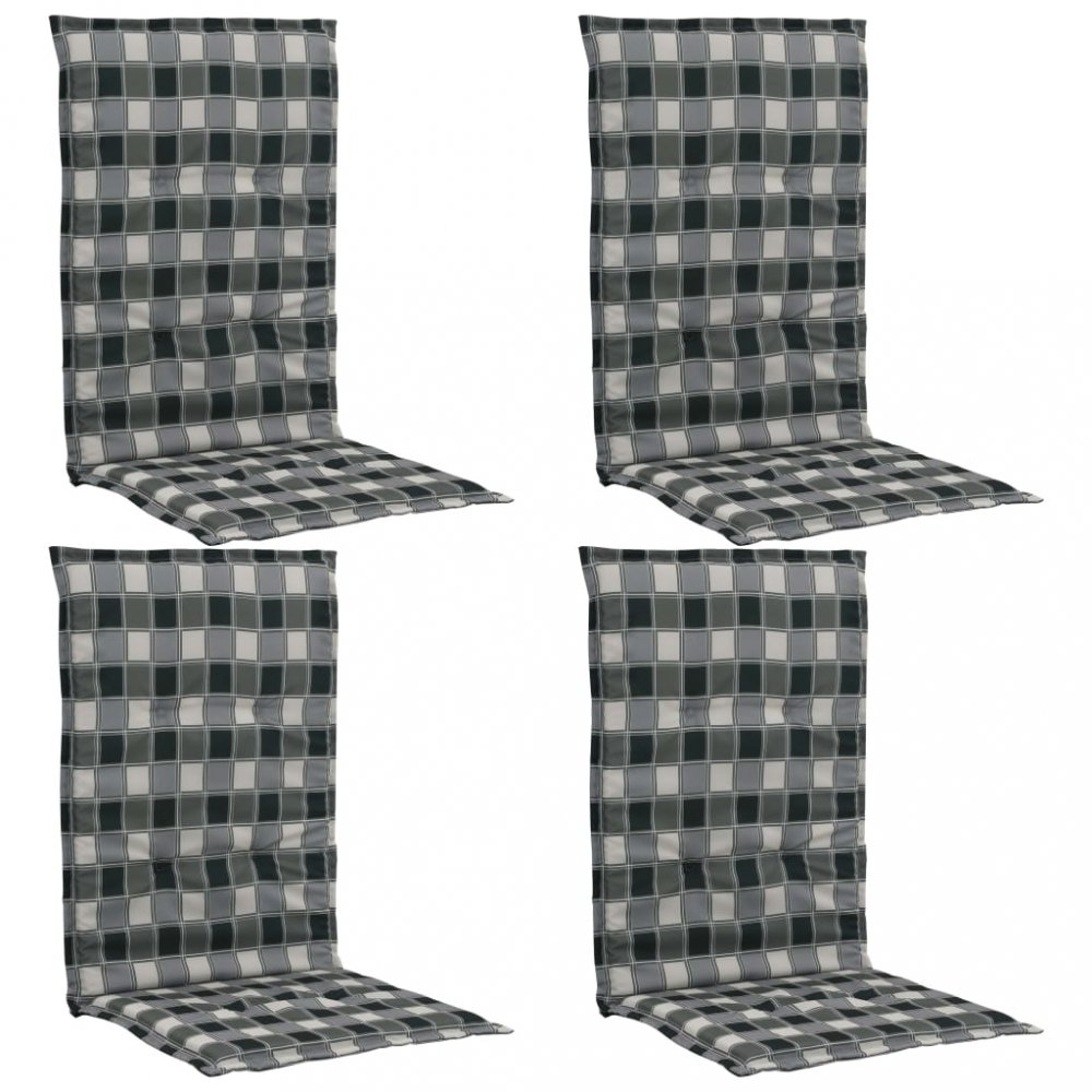 Vodeodolné podušky na záhradné stoličky 4 ks Dekorhome Čierna / biela