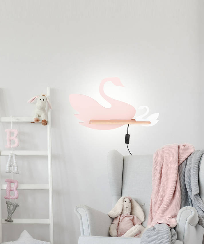 Obrázok Candellux LED Detské nástenné svietidlo s poličkou SWAN LED/5W/230V CA0421