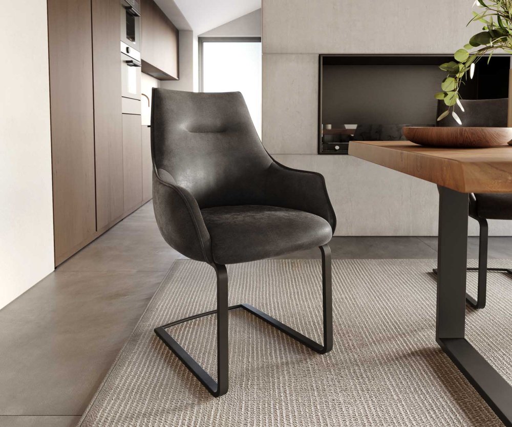 Jídelní židle Alja-Flex s područkami konzolová podnož plochá