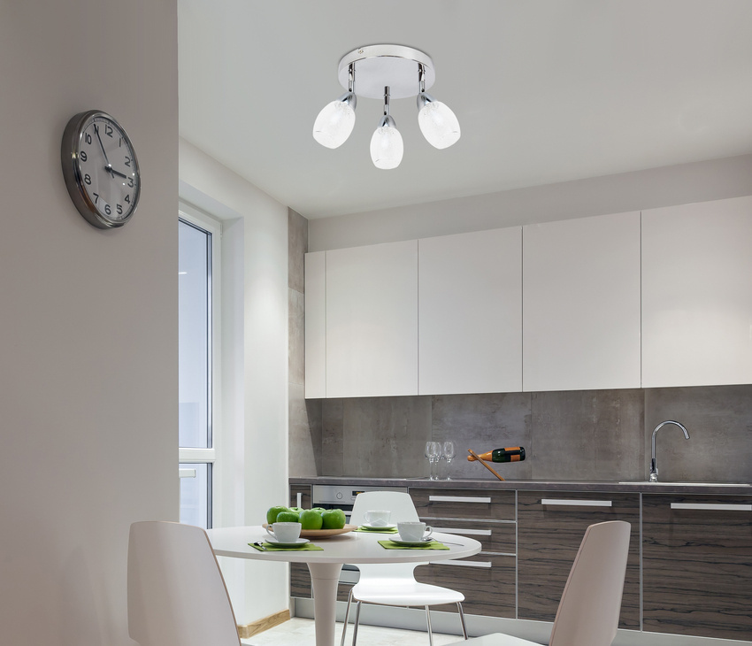 LED stropné svietidlo SMD 3x6W 34cm RICO CHROME