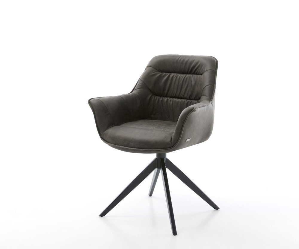 Jedálenská stolička Kaira-Flex antracitová vintage krížová podnož