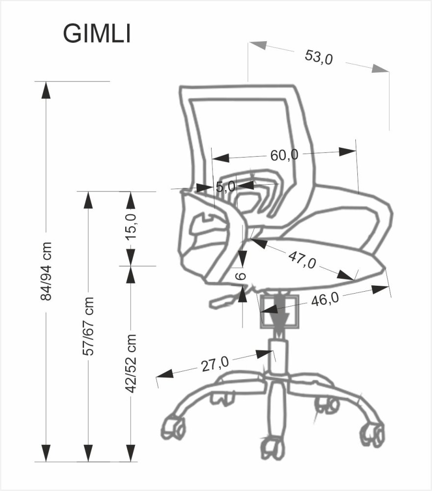 Kancelárske kreslo GIMLI Halmar