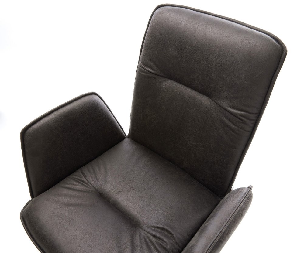 Otočná jedálenská stolička Vinja-Flex mikrovlákno antracitová vintage