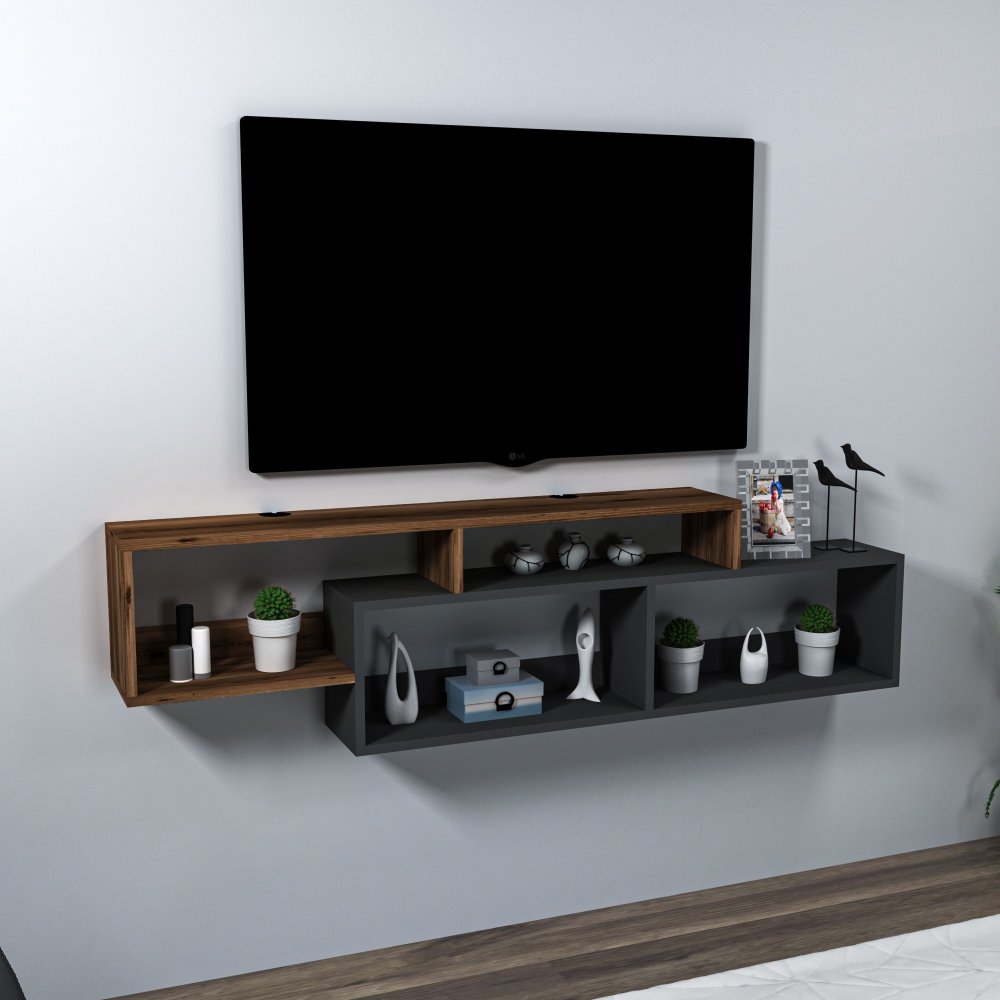 TV stolík Atlantis - Light Walnut, Anthracite