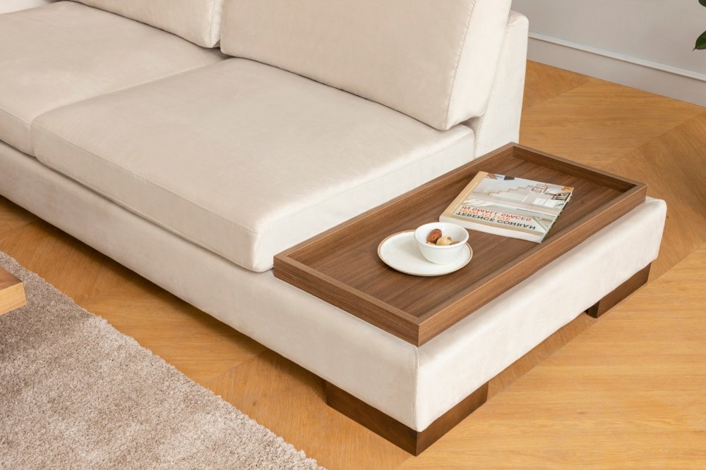 Rohová sedací souprava Tulip Corner Left Without Pouf - Beige (obrázek 7)