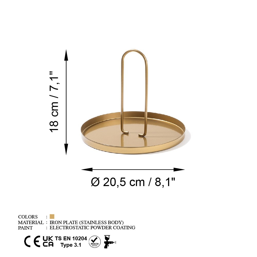 Dekorativní kovový doplněk Sımı-B - Gold (obrázek 3)
