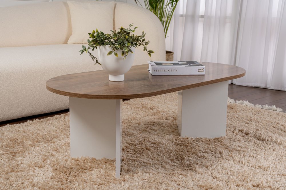 Konferenční stolek Sable - Walnut, White (obrázek 9)