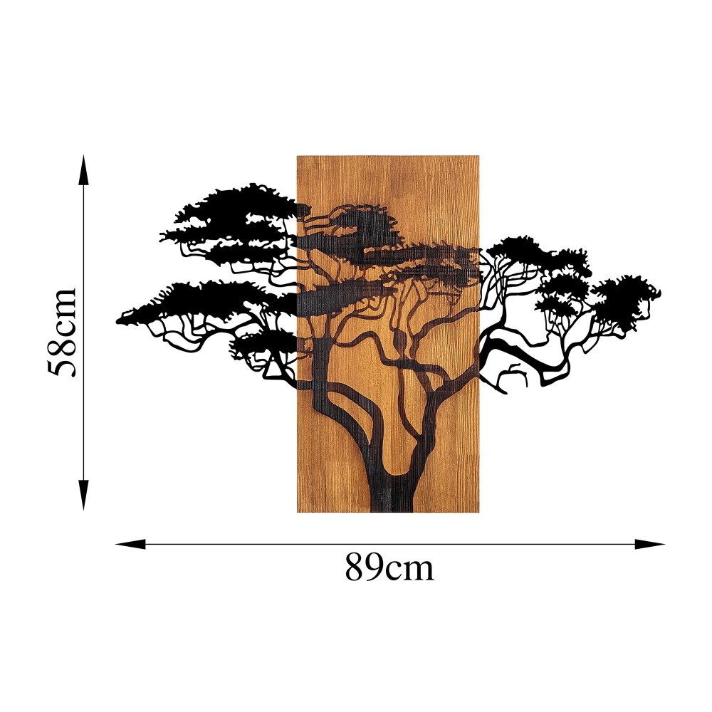 Dekorativní dřevěný doplněk na zeď Acacia Tree - 387 (obrázek 3)