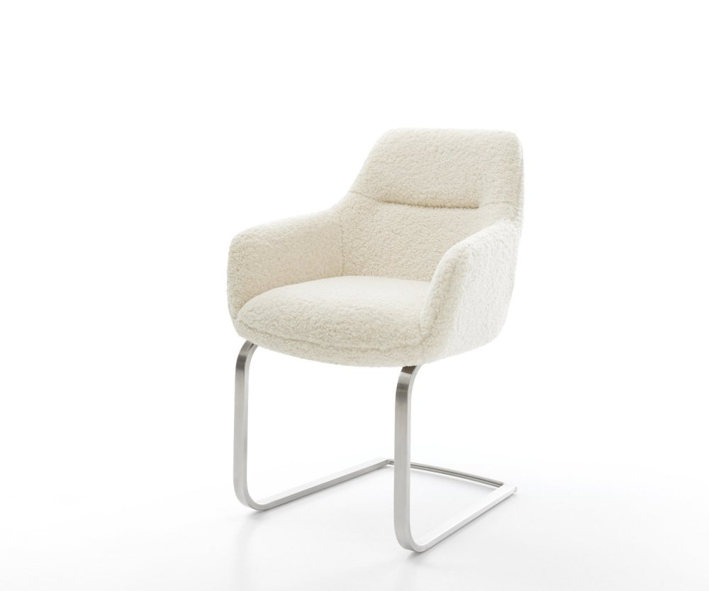 Konzolová jedálenská stolička Pejo-Flex teddy látka béžová konzolová